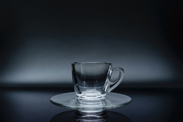 cup glass closeup dark background