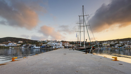 Village of Lipsi island in Dodecanese, Greece. 
