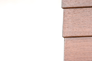 Wooden table isolated on a white background