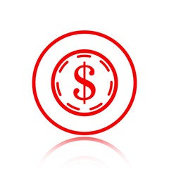 Obraz premium dollar money icon stock vector illustration flat design