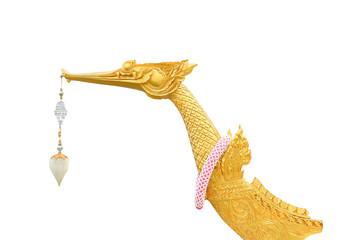 The Royal Barge Suphannahong isolated on white background © zilvergolf