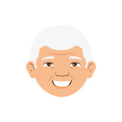 grandfather avatar character icon vector illustration design