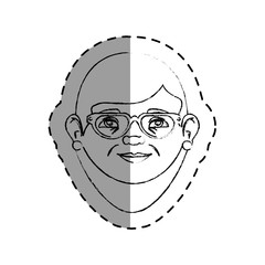 grandmother avatar character icon vector illustration design