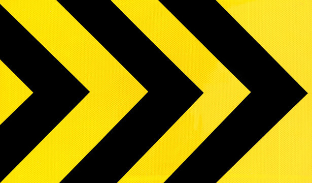 Yellow and black Traffic sign curve