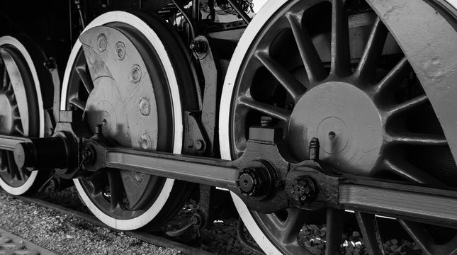 Details of Polish steam locomotive.