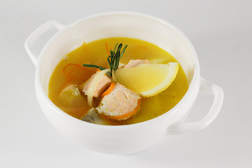 Salmon broth