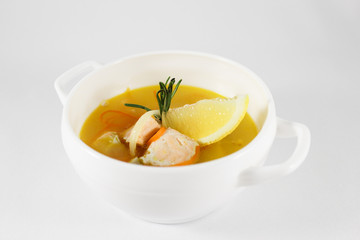 Salmon broth