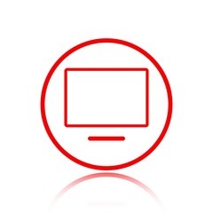 computer monitor icon stock vector illustration flat design