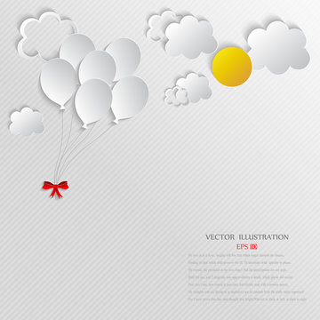 balloon in the clouds