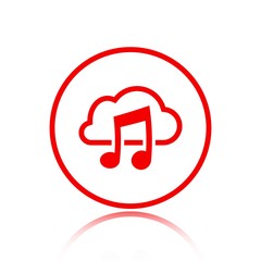 music upload download to the cloud icon stock vector illustration flat design