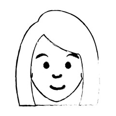 cute woman avatar character vector illustration design