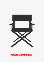 Director chair icon, Vector