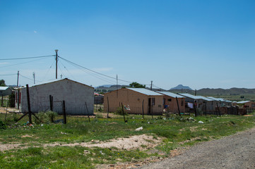 Township Houses in Beautiful Landscape, Free State, South Africa