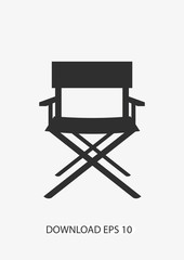 Director chair icon, Vector