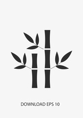 Bamboo tree icon, Vector