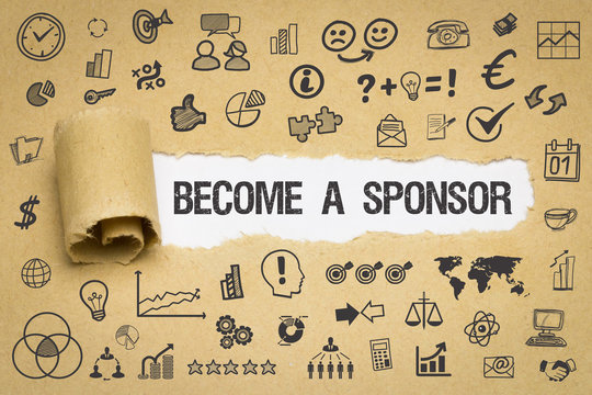 Become a Sponsor / Papier mit Symbole
