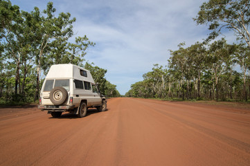Fototapeta na wymiar Outback Track at the bush in Northern Territory - Australia