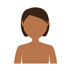 woman cartoon icon over white background. colorful design. vector illustration