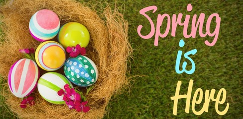 Composite image of easter greeting