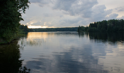 Sunset on the lake