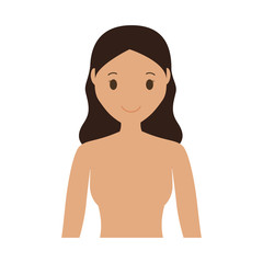 woman cartoon icon over white background. colorful design. vector illustration