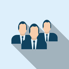 Business team icon in flat style