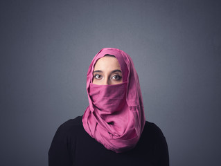 Muslim woman wearing niqab