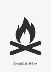 Campfire icon Vector