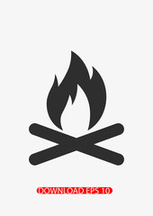 Campfire icon Vector
