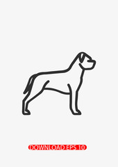 American staffordshire terrier dog icon, Vector