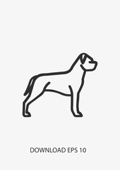 American staffordshire terrier dog icon, Vector