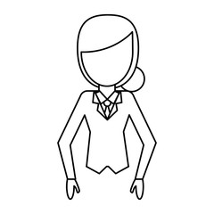 avatar female girl outline vector illustration eps 10