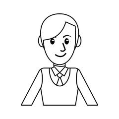 outlined portrait man male avatar vector illustration eps 10