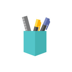 Flat icon - Pen pot