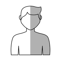 man cartoon icon over white background. vector illustration