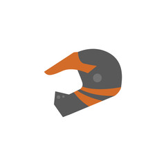Flat icon - Motorcycle helmet