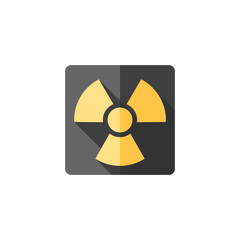 Fototapeta premium Flat icon - Radioactive symbol
