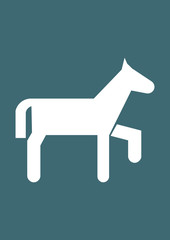 Cartoon horse icon, Vector
