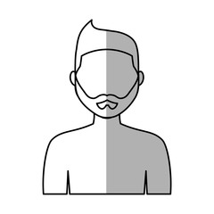 man cartoon icon over white background. vector illustration