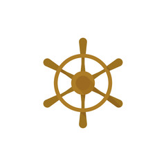 Obraz premium Flat icon - Ship steer wheel