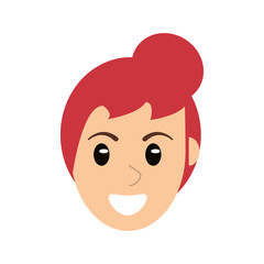face woman head cartoon vector illustration eps 10