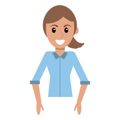 portrait character woman female vector illustration eps 10