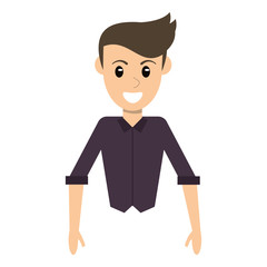 portrait man male character smile vector illustration eps 10