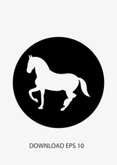 Obraz premium Dancing Horse icon, Vector