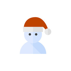 Flat icon - Snowman