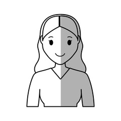 Woman cartoon icon over white background. vector illustration