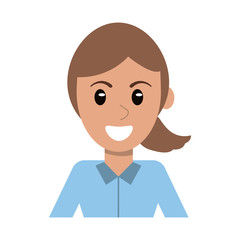 portrait character woman female vector illustration eps 10