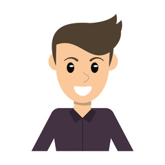 portrait man male character smile vector illustration eps 10