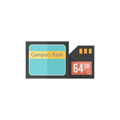 Flat icon - Compact flash card