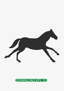 Running horse icon, Vector